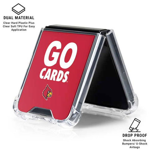 University of Louisville Go Cards Galaxy Z Flip6 Clear Case