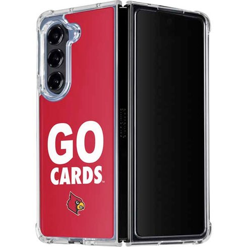University of Louisville Go Cards Galaxy Z Fold5 5G Clear Case
