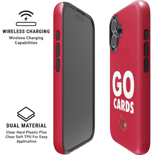 University of Louisville Go Cards iPhone 16 Magsafe Impact Case