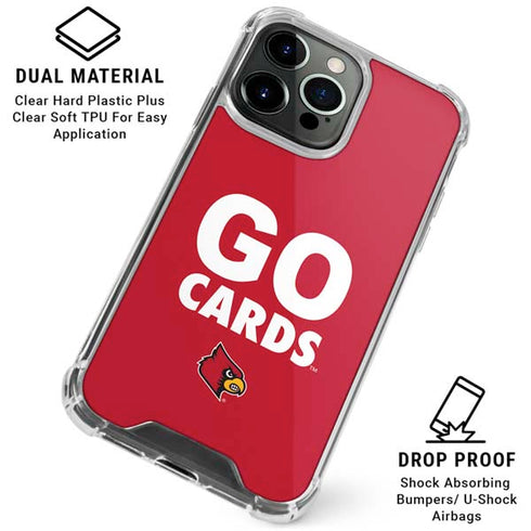 University of Louisville Go Cards iPhone 16 Pro Max Clear Case