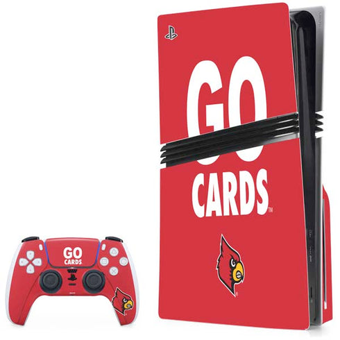 University of Louisville Go Cards PS5 Pro Disk Bundle Skin