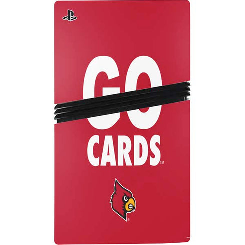 University of Louisville Go Cards PS5 Pro Disk Console Skin