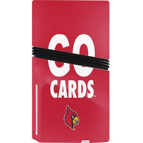 University of Louisville Go Cards PS5 Pro Disk Console Skin