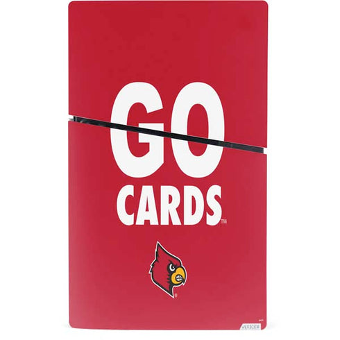 University of Louisville Go Cards PS5 Slim Digital Edition Console Skin