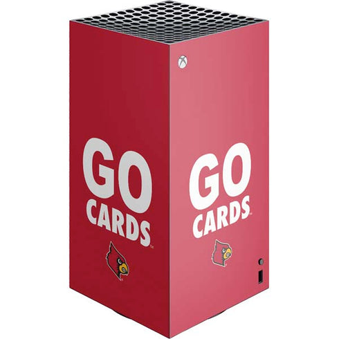 University of Louisville Go Cards XBox Series X Digital Edition Console Skin
