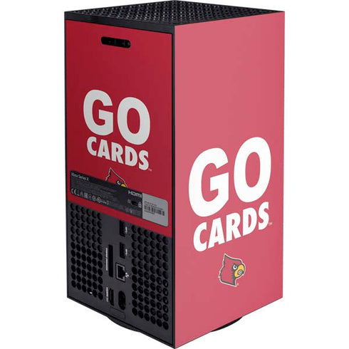 University of Louisville Go Cards XBox Series X Digital Edition Console Skin