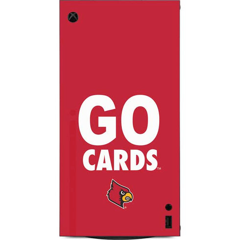 University of Louisville Go Cards XBox Series X Digital Edition Console Skin