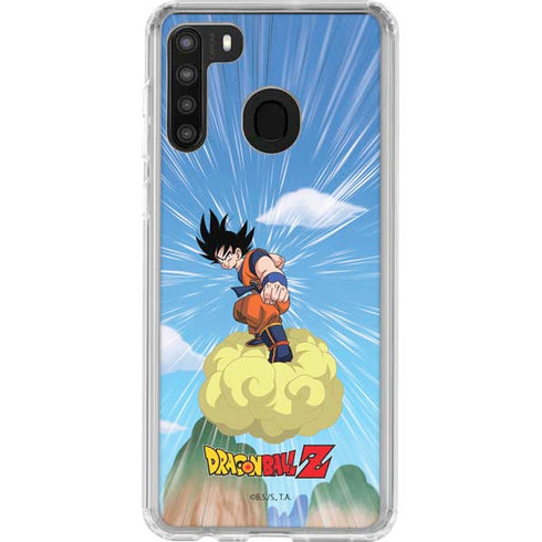 Dragon Ball Z Goku and Nimbus Galaxy A21 Clear Case
