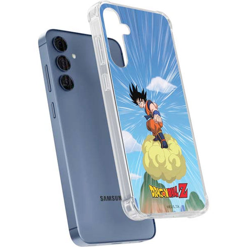 Dragon Ball Z Goku and Nimbus Galaxy A55 5G Clear Case
