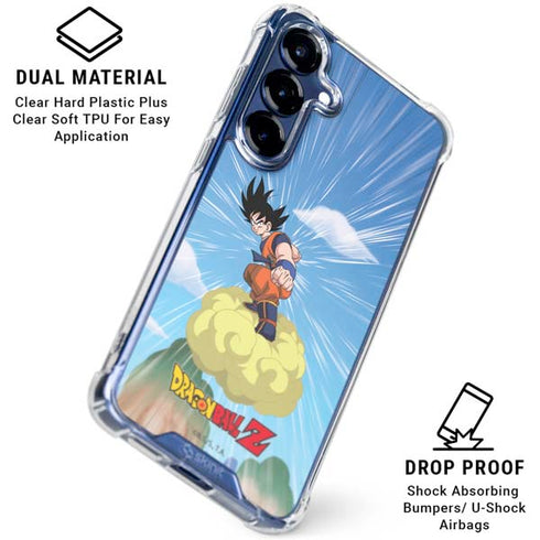 Dragon Ball Z Goku and Nimbus Galaxy S25 Clear Case