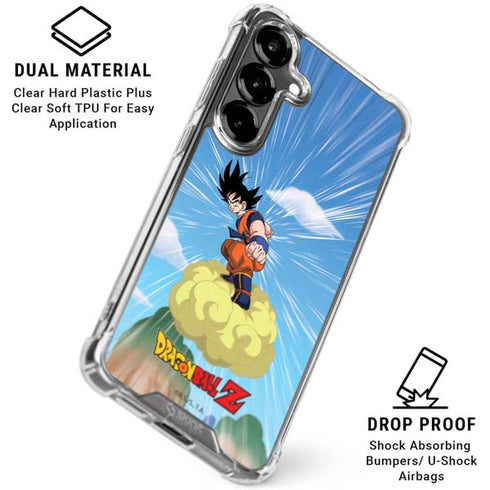Dragon Ball Z Goku and Nimbus Galaxy S26 Plus Clear Case