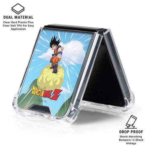 Dragon Ball Z Goku and Nimbus Galaxy Z Flip6 Clear Case