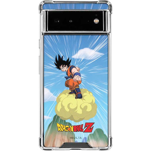 Dragon Ball Z Goku and Nimbus Google Pixel 6 Clear Case