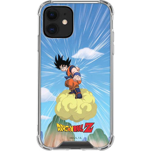 Dragon Ball Z Goku and Nimbus iPhone 12 Clear Case
