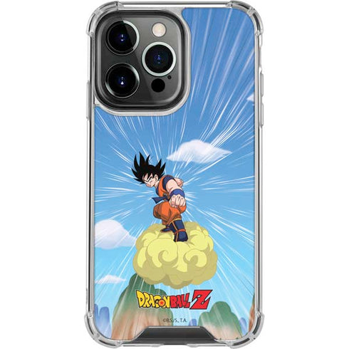 Dragon Ball Z Goku and Nimbus iPhone 14 Pro Clear Case