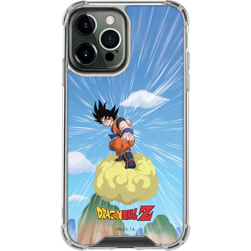 Dragon Ball Z Goku and Nimbus iPhone 14 Pro Max Clear Case