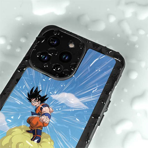 Dragon Ball Z Goku and Nimbus iPhone 14 Pro Max Waterproof Case