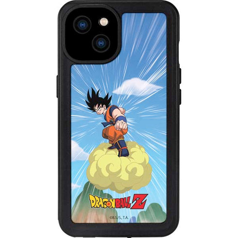 Dragon Ball Z Goku and Nimbus iPhone 15 Plus Waterproof Case
