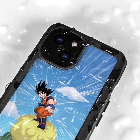 Dragon Ball Z Goku and Nimbus iPhone 15 Plus Waterproof Case