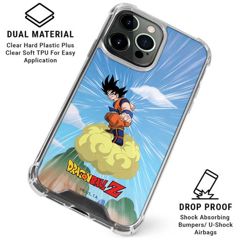 Dragon Ball Z Goku and Nimbus iPhone 15 Pro Clear Case