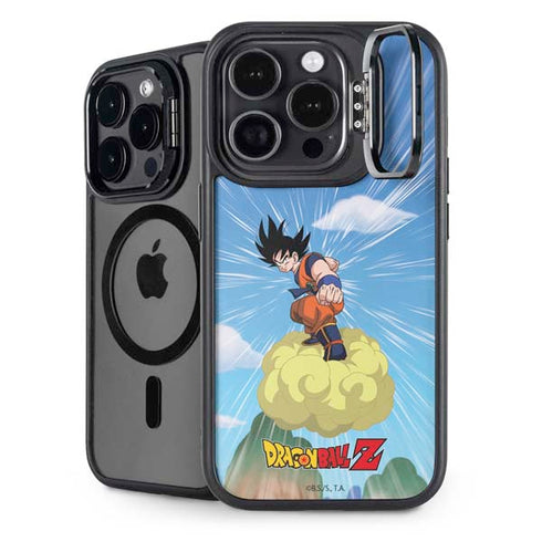 Dragon Ball Z Goku and Nimbus iPhone 15 Pro Kickstand Case