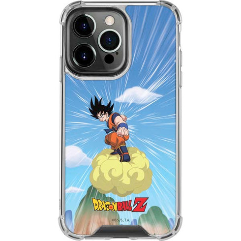 Dragon Ball Z Goku and Nimbus iPhone 15 Pro Max Clear Case