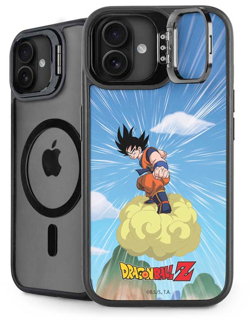 Dragon Ball Z Goku and Nimbus iPhone 16 Plus Kickstand Case