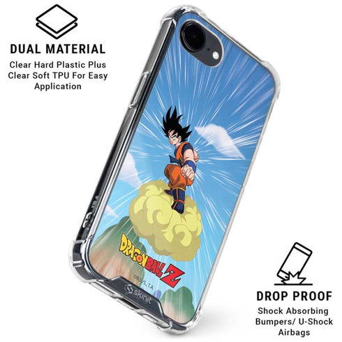 Dragon Ball Z Goku and Nimbus iPhone 16e Clear Case