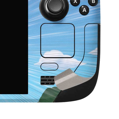 Dragon Ball Z Goku and Nimbus Steam Deck Handheld Gaming Computer OLED Skin