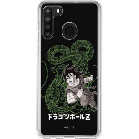 Dragon Ball Z Goku and Shenron Galaxy A21 Clear Case