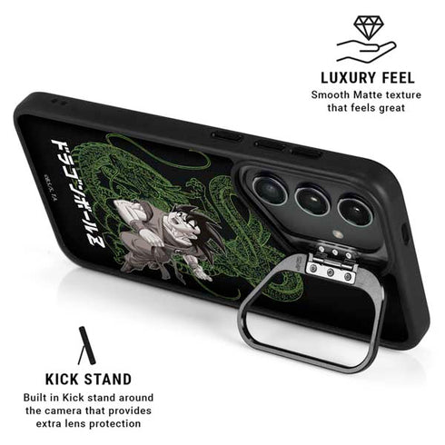 Dragon Ball Z Goku and Shenron Galaxy S25 Kickstand Case
