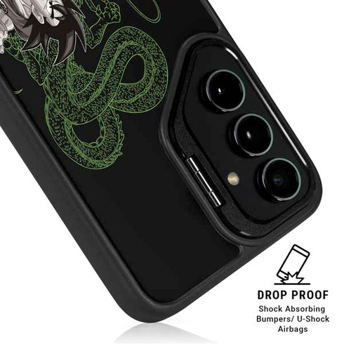 Dragon Ball Z Goku and Shenron Galaxy S25 Kickstand Case
