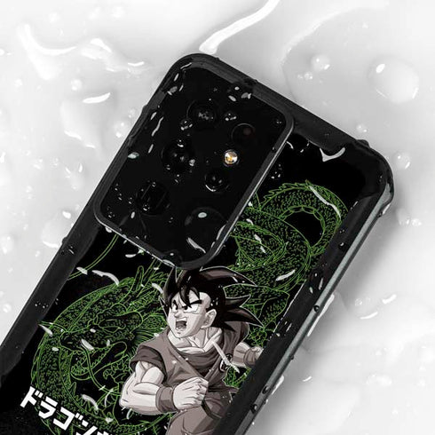 Dragon Ball Z Goku and Shenron Galaxy S24 Ultra Waterproof Case