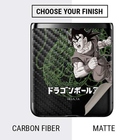 Dragon Ball Z Goku and Shenron Galaxy Z Flip Skin