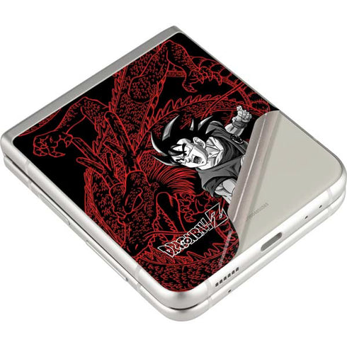 Dragon Ball Z Goku and Shenron Galaxy Z Flip4 5G Skin