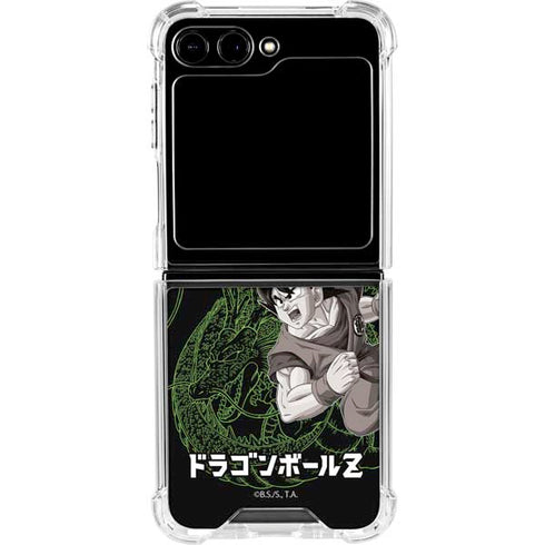 Dragon Ball Z Goku and Shenron Galaxy Z Flip6 Clear Case