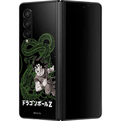 Dragon Ball Z Goku and Shenron Galaxy Z Fold3 5G Skin