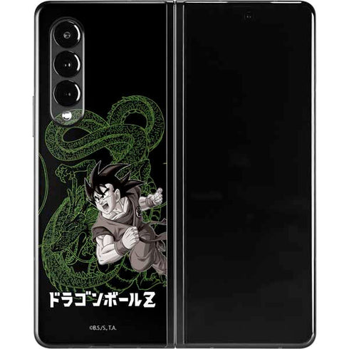 Dragon Ball Z Goku and Shenron Galaxy Z Fold3 5G Skin