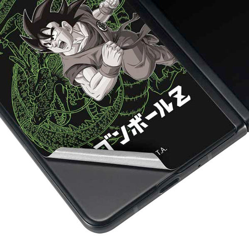Dragon Ball Z Goku and Shenron Galaxy Z Fold3 5G Skin