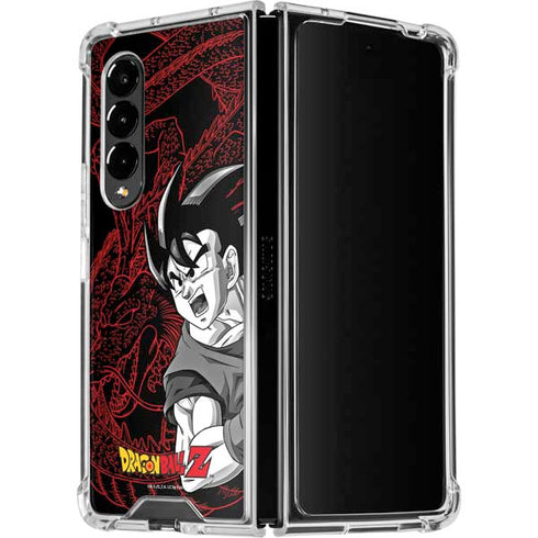 Dragon Ball Z Goku and Shenron Galaxy Z Fold4 5G Clear Case