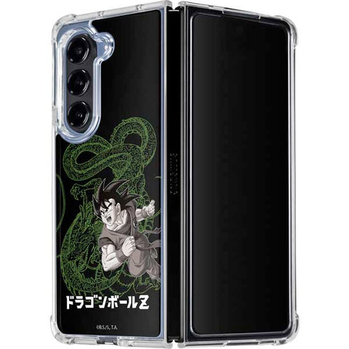 Dragon Ball Z Goku and Shenron Galaxy Z Fold5 5G Clear Case