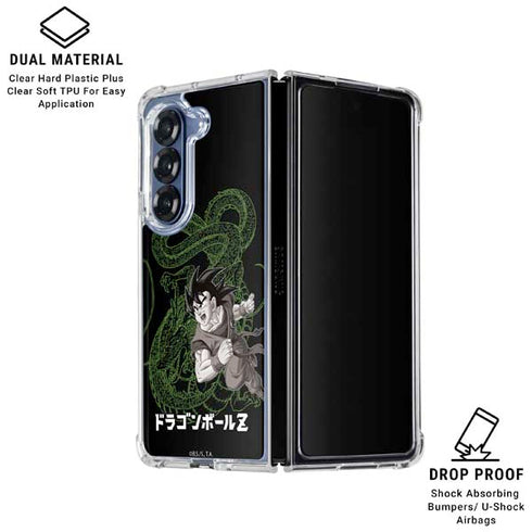 Dragon Ball Z Goku and Shenron Galaxy Z Fold6 Clear Case