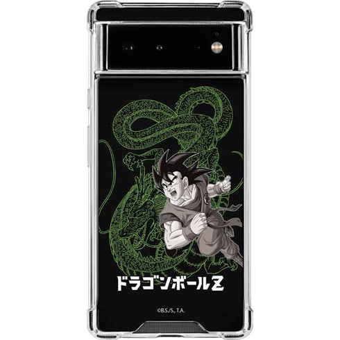 Dragon Ball Z Goku and Shenron Google Pixel 6 Clear Case