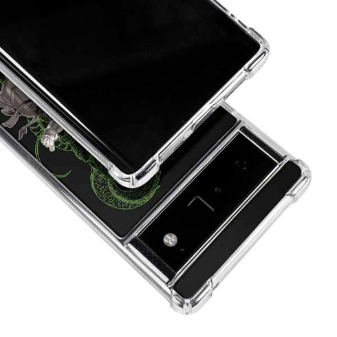 Dragon Ball Z Goku and Shenron Google Pixel 6 Clear Case