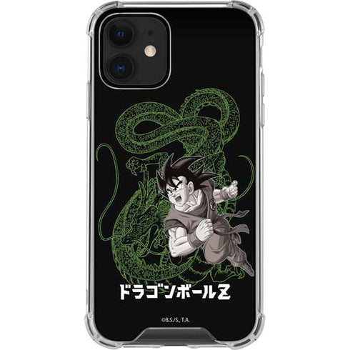 Dragon Ball Z Goku and Shenron iPhone 12 Clear Case