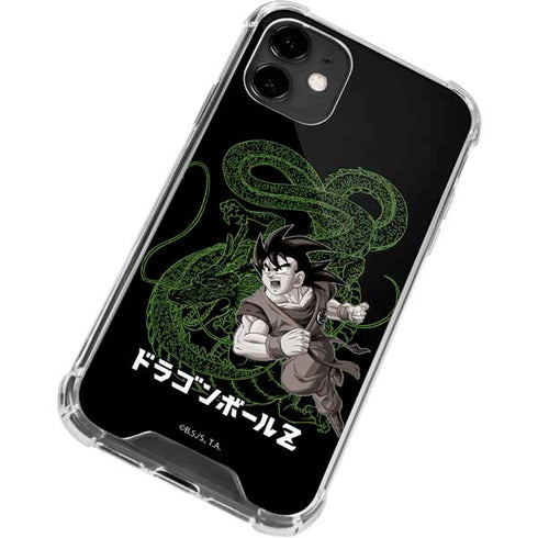Dragon Ball Z Goku and Shenron iPhone 12 Clear Case