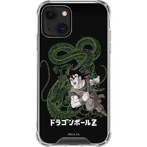 Dragon Ball Z Goku and Shenron iPhone 13 Clear Case