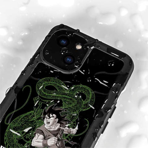 Dragon Ball Z Goku and Shenron iPhone 13 Mini Waterproof Case