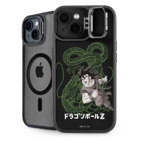 Dragon Ball Z Goku and Shenron iPhone 14 Kickstand Case
