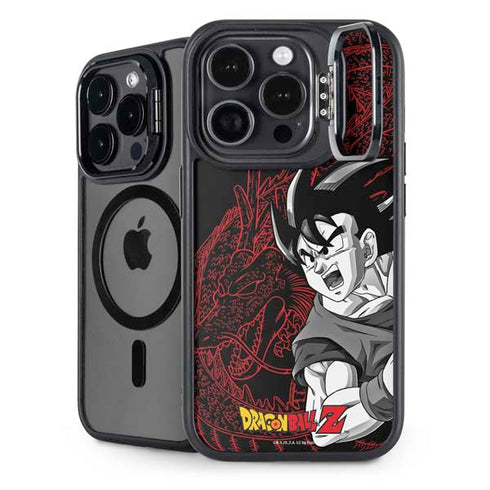 Dragon Ball Z Goku and Shenron iPhone 14 Pro Kickstand Case